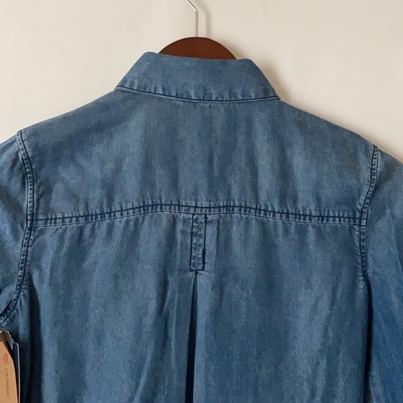 Cremieux Size XS Jade Chambray Women’s Long Sleeves Blouse Denim Jeans - Picture 13 of 15
